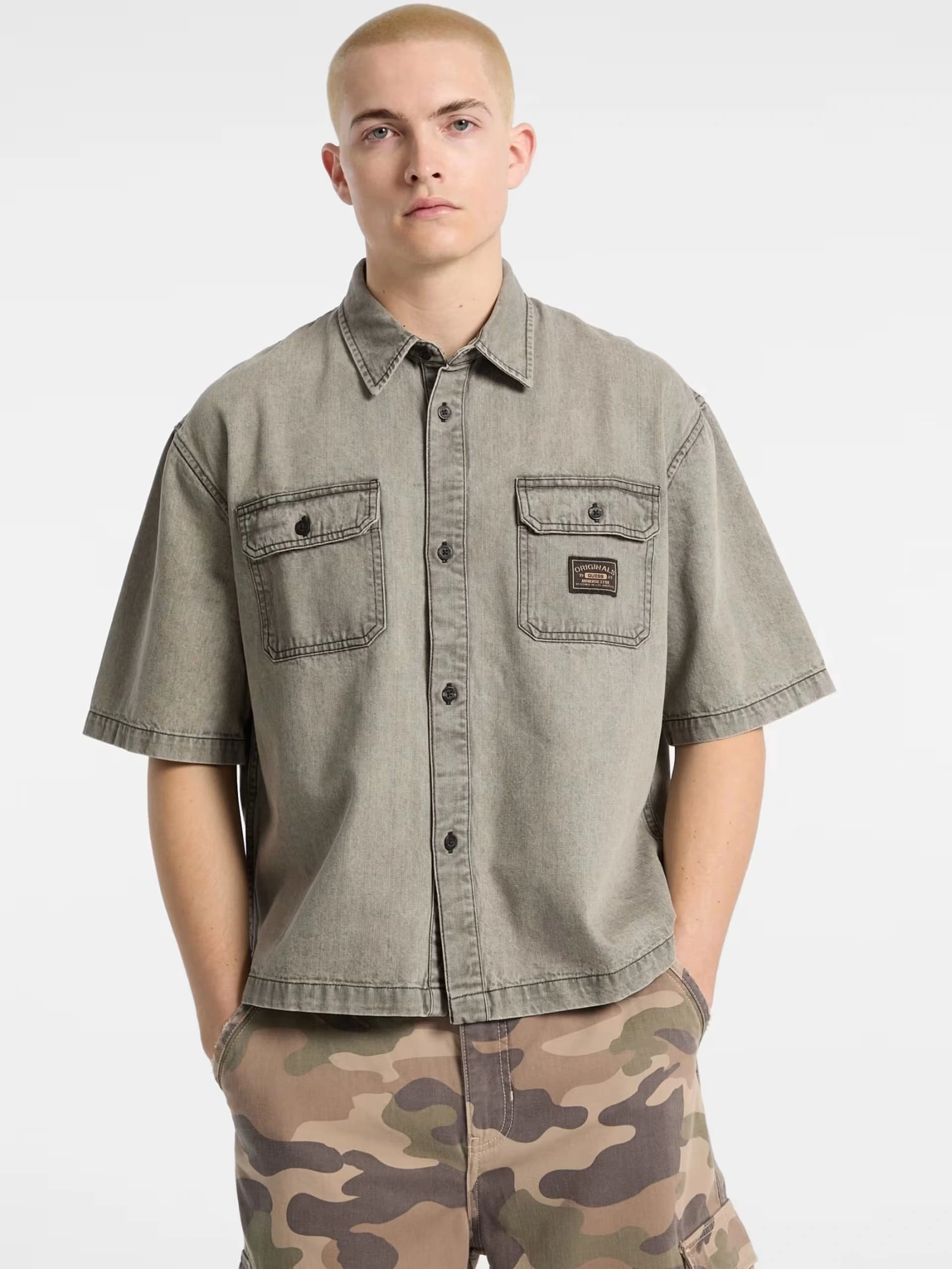 Guess Erkek  Koyu Mavi  Denim Gömlek