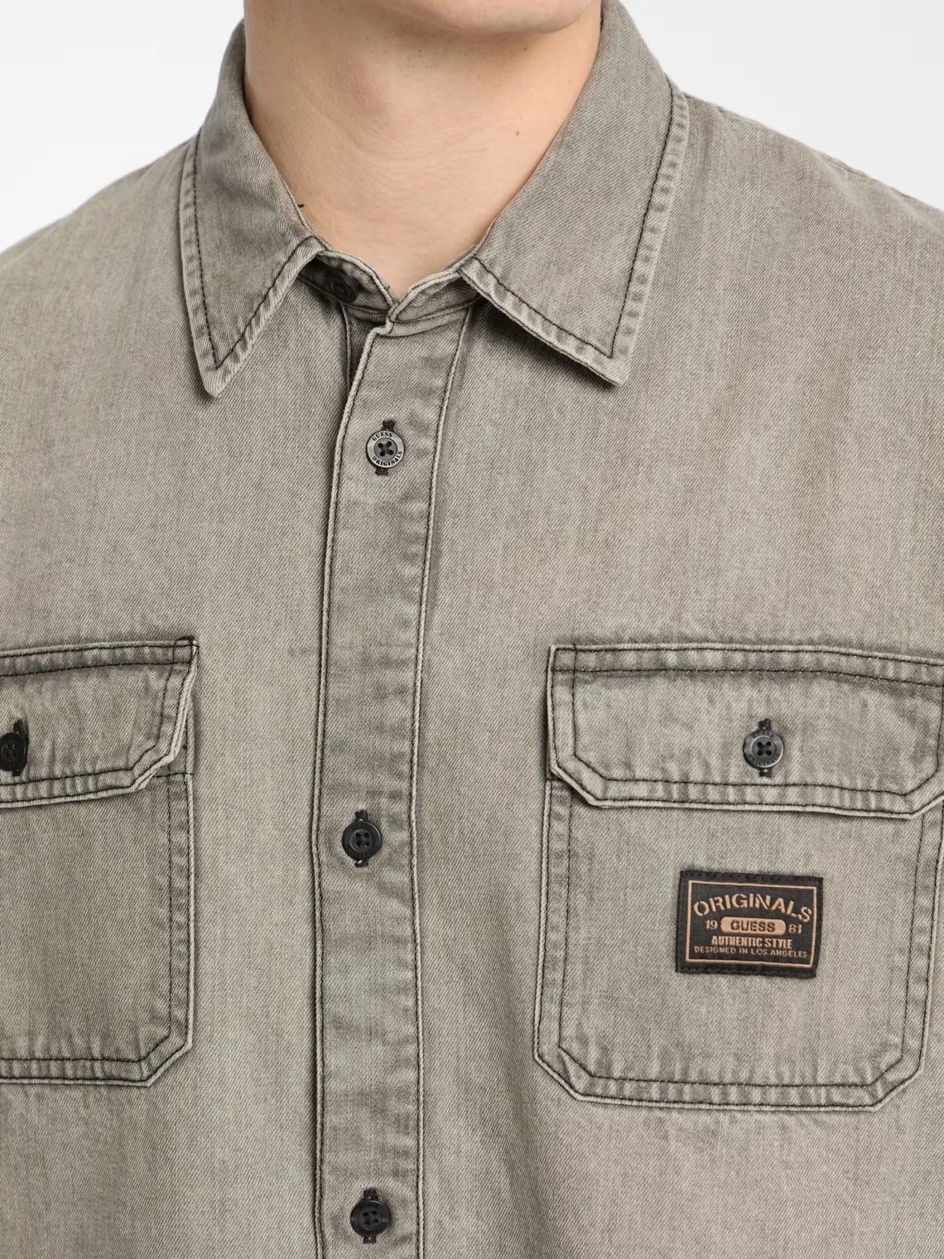 Guess Erkek  Koyu Mavi  Denim Gömlek