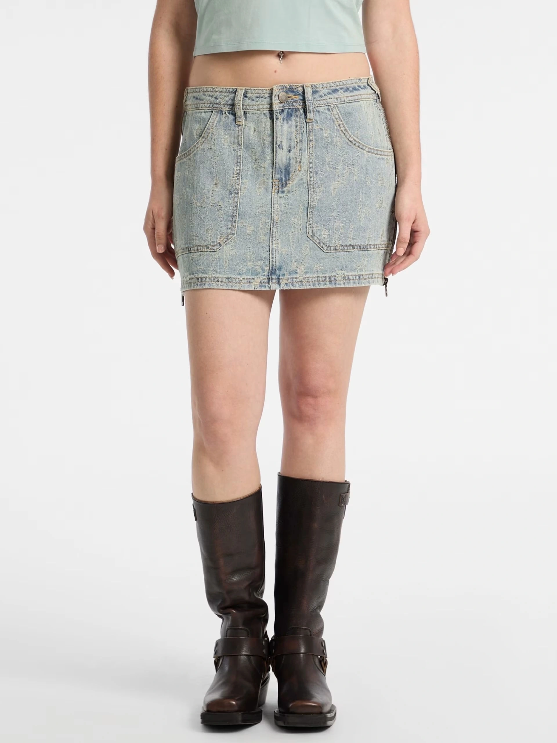 Guess Kadın Jean Mini Etek