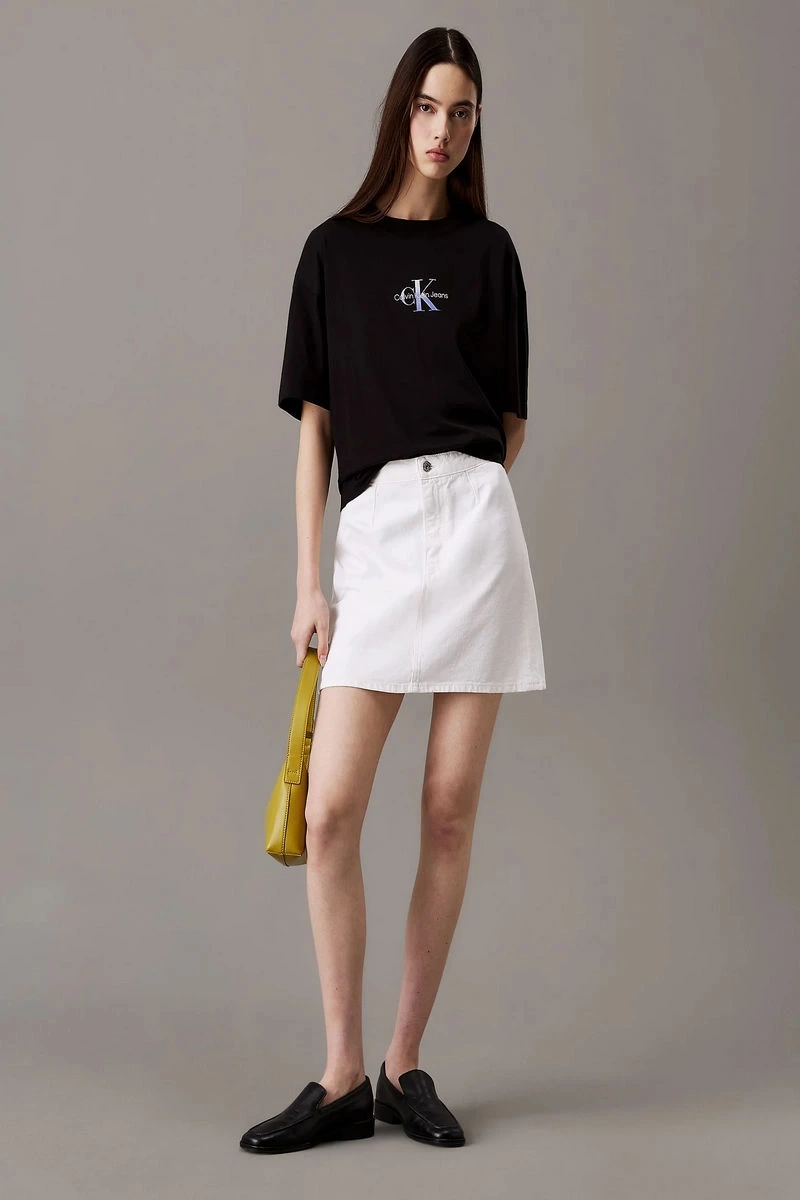 Calvin Klein Kadın Logo Baskılı Siyah T-shirt