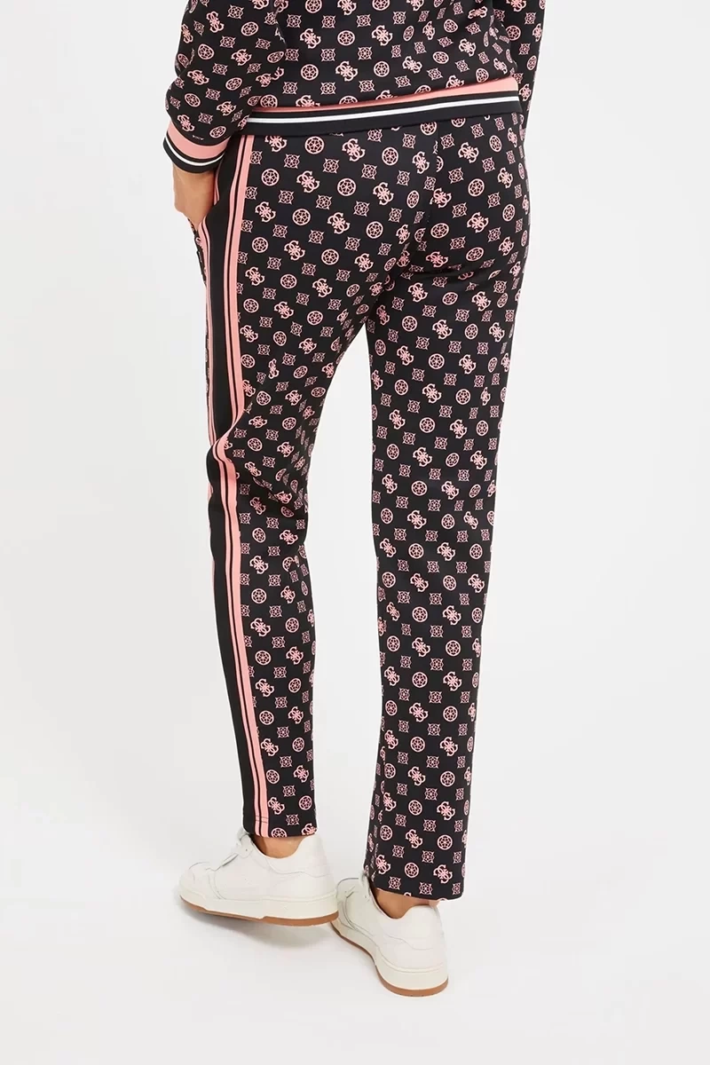 Guess 4G Ve Peony Logolu Scuba Düz Kesim Pantolon