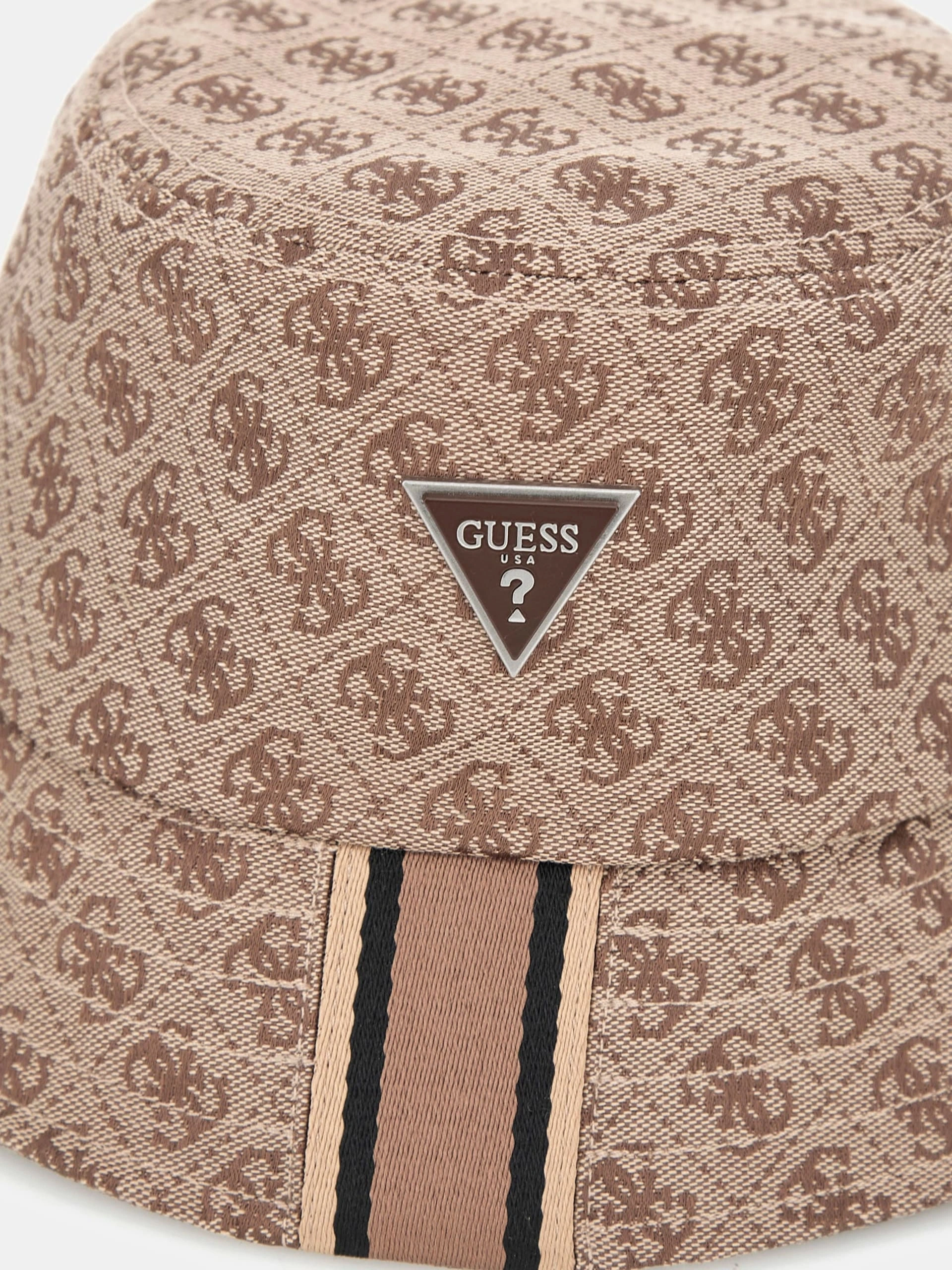 Guess Erkek  Kahverengi Amsterdam 4G Logolu Yağmur Şapkası