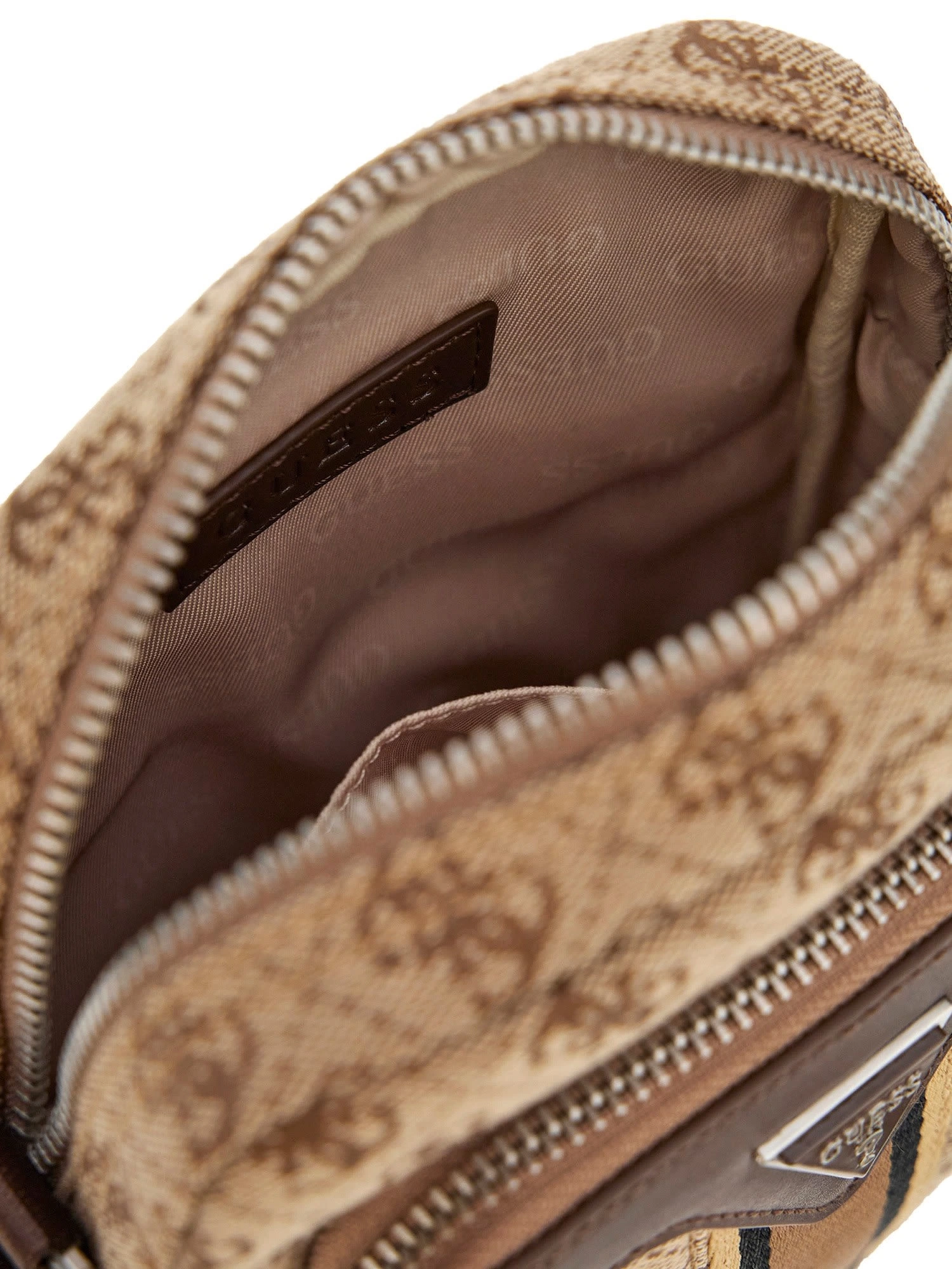 Guess Erkek Bej Kahverengi Milano Ön Cepli Crossbody Çanta