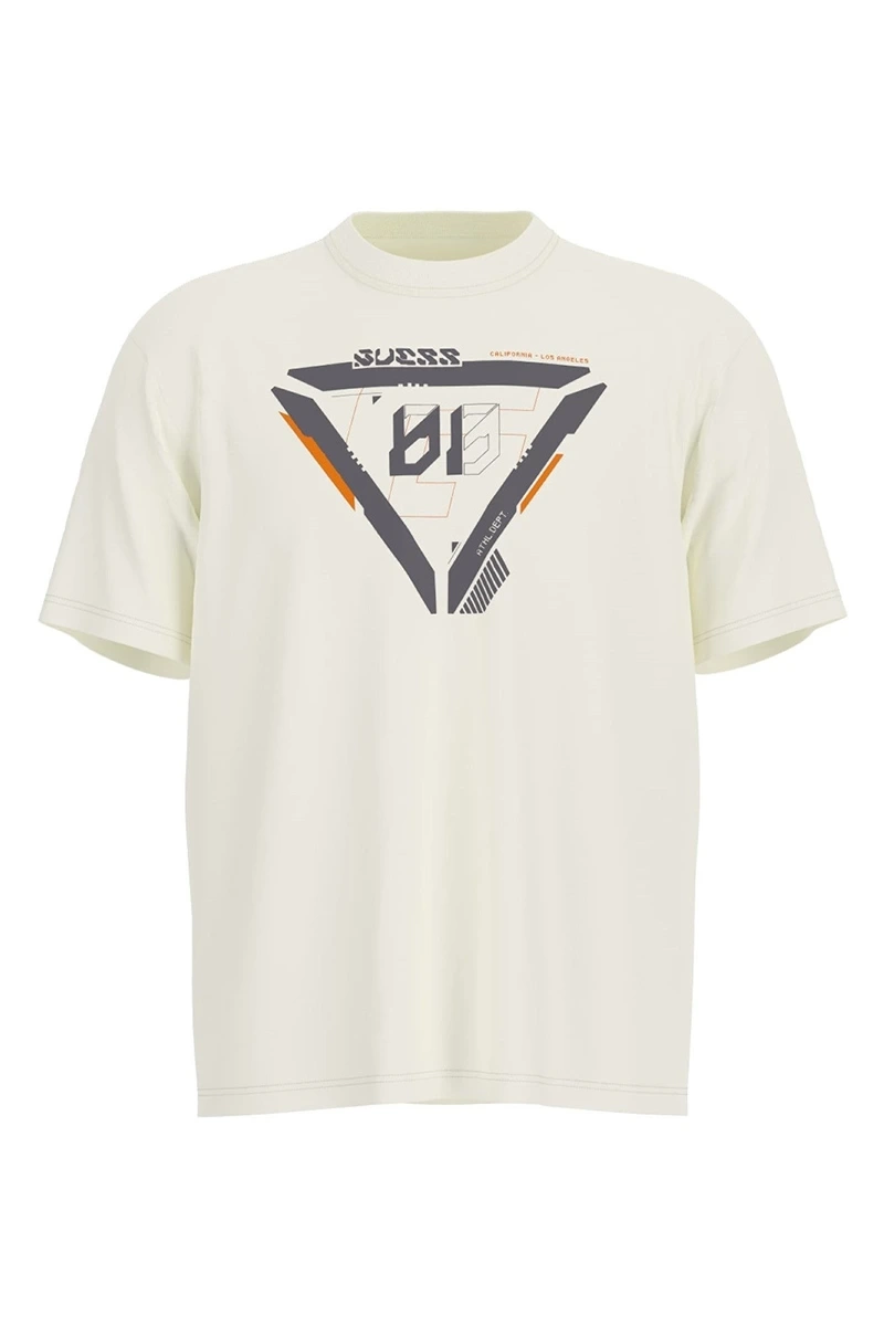 Guess Erkek Beyaz Kandor T-Shirt
