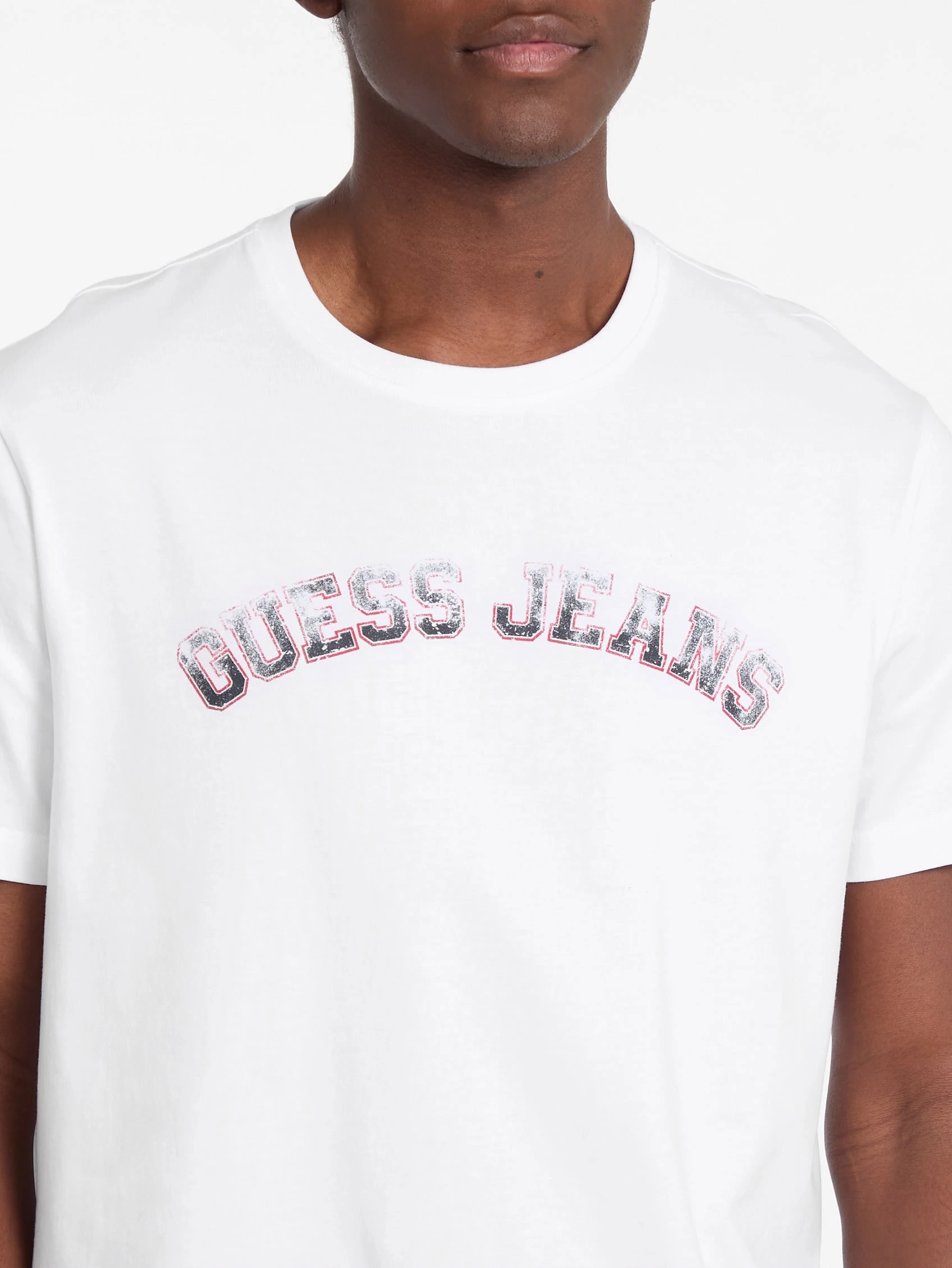 GUESS  Erkek Beyaz T-shirt Yüksek Kalite Pamuk
