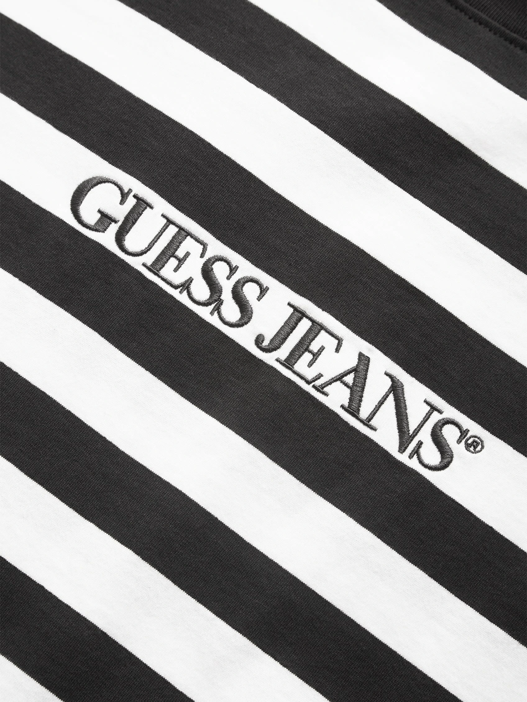 Guess Erkek Çok Renkli Çizgili Kısa Kollu Tişört