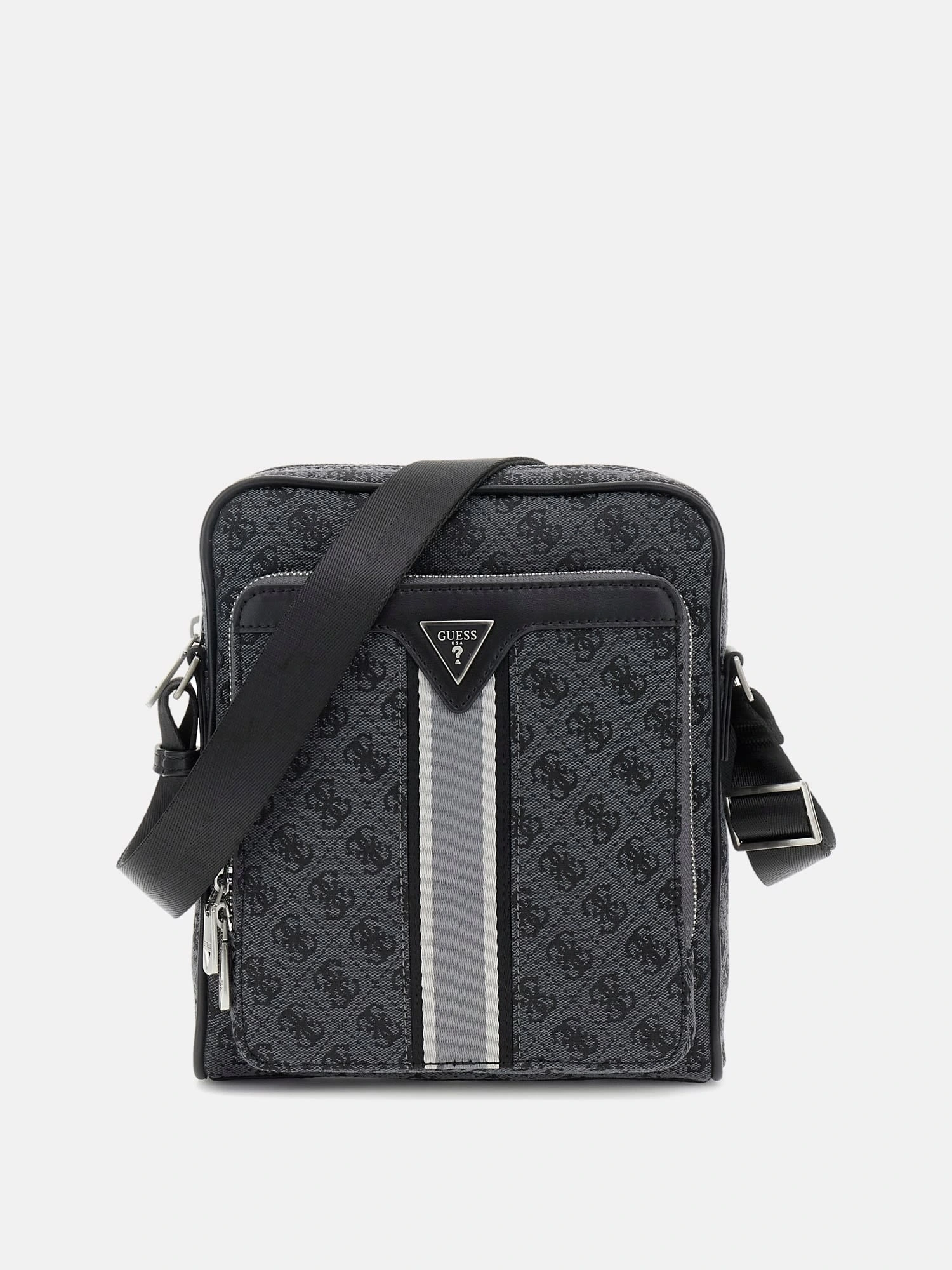 Guess Erkek Gri Milano Üstten Fermuarlı Ön Cepli Crossbody Ç