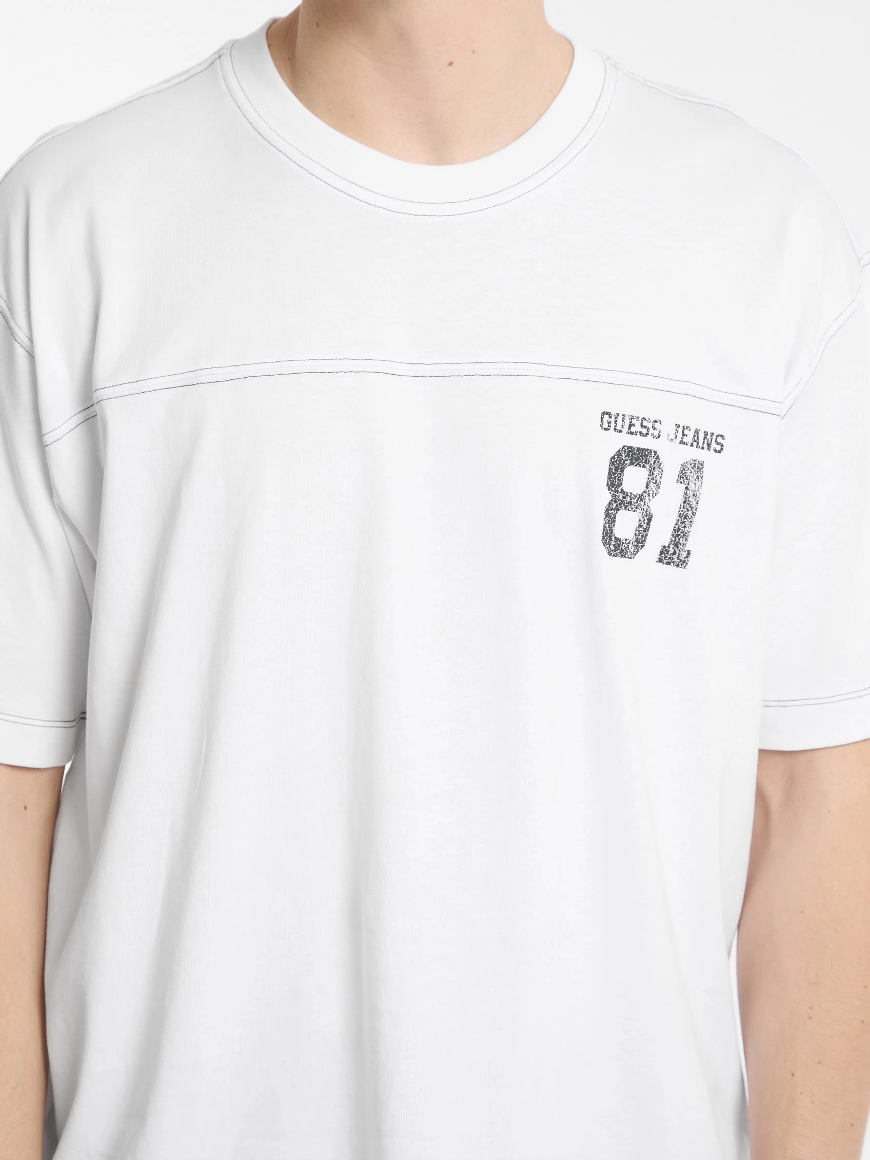 Guess Erkek Jeans Regular Fit  Pamuklu Beyaz T-Shirt