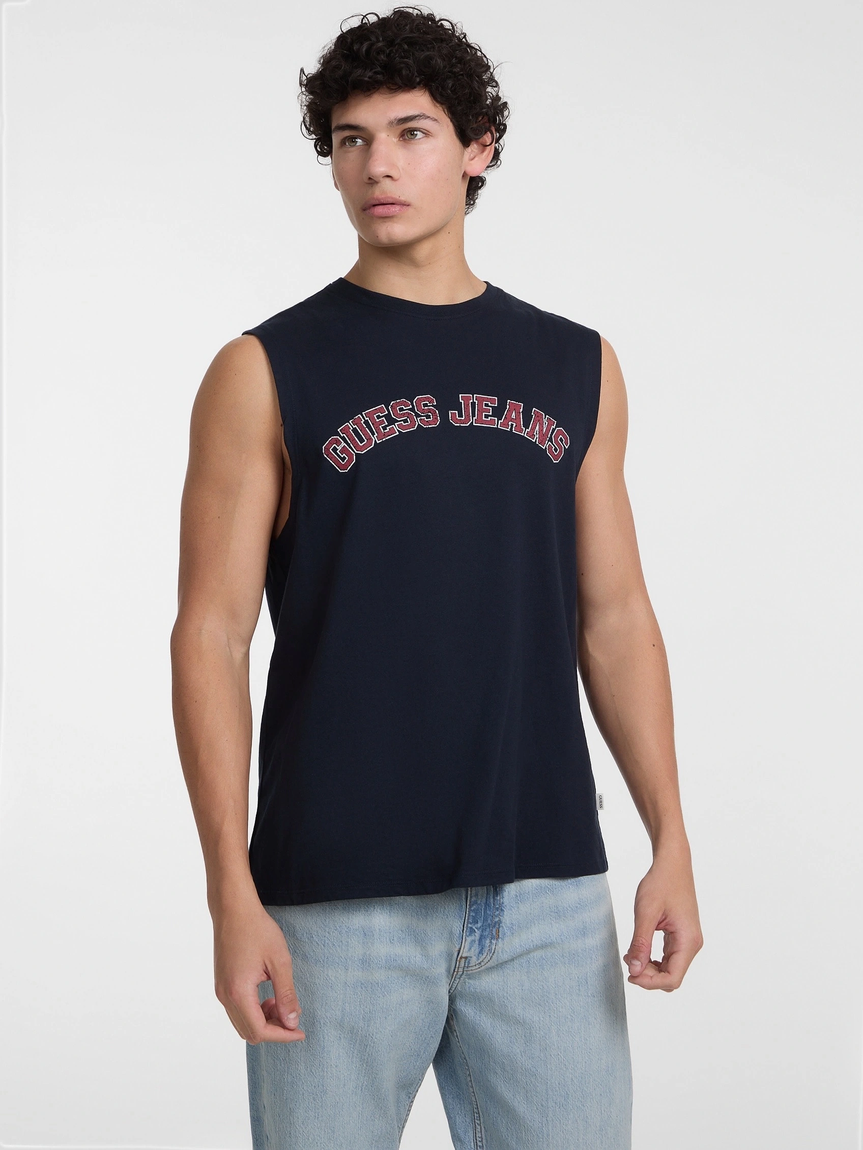 Guess Erkek Lacivert Kolej Baskılı Atlet