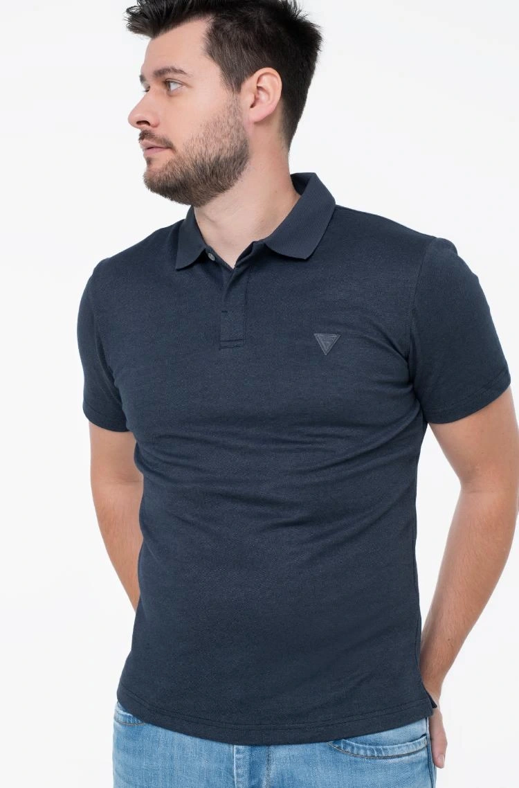 Guess Erkek Mavi Polo Yaka T-Shirt