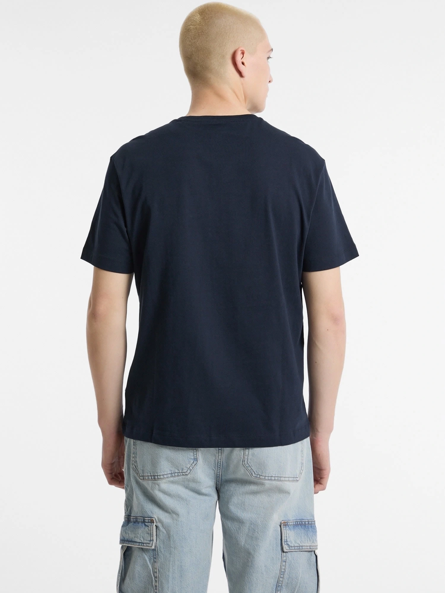 GUESS Erkek Lacivert T-shirt Yüksek Kalite Pamuk