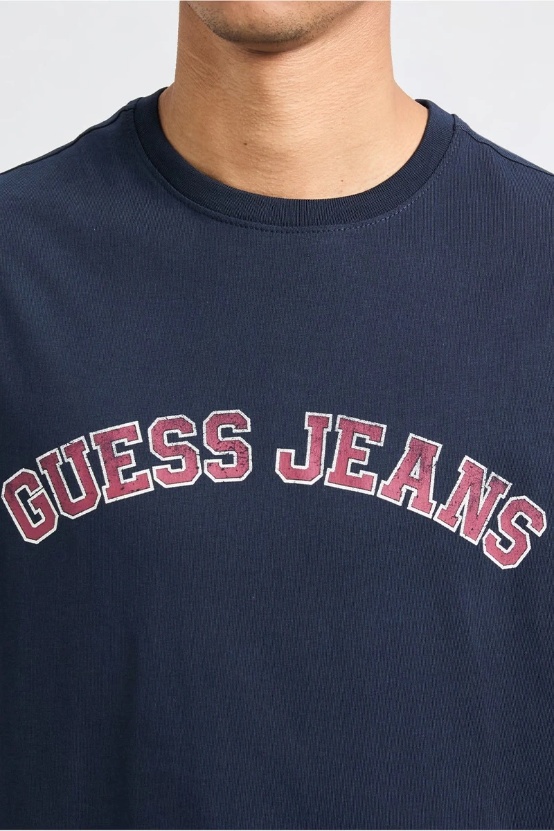 GUESS Erkek Lacivert T-shirt Yüksek Kalite Pamuk