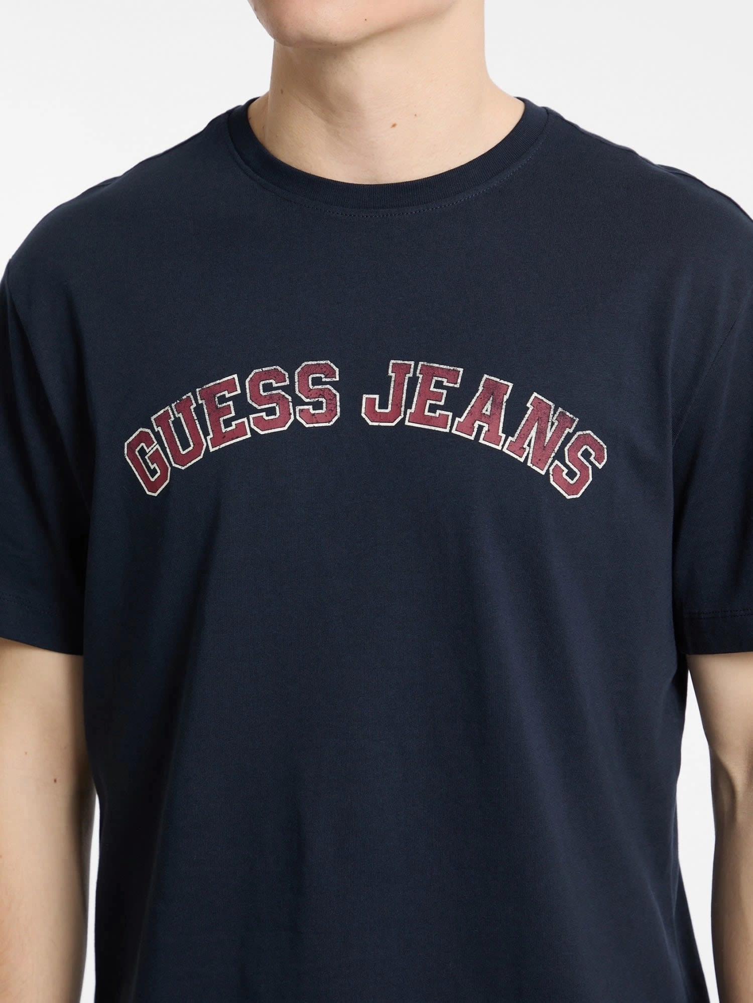 GUESS Erkek Lacivert T-shirt Yüksek Kalite Pamuk