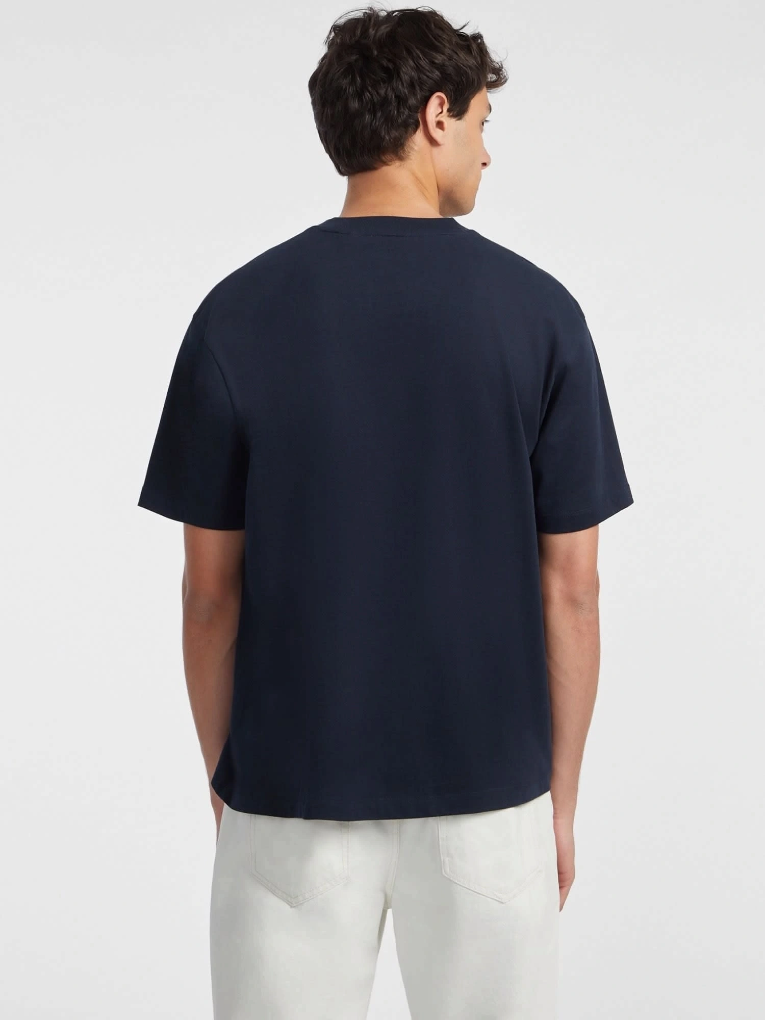 Guess Erkek Lacivert Üçgen Logolu  T-Shirt