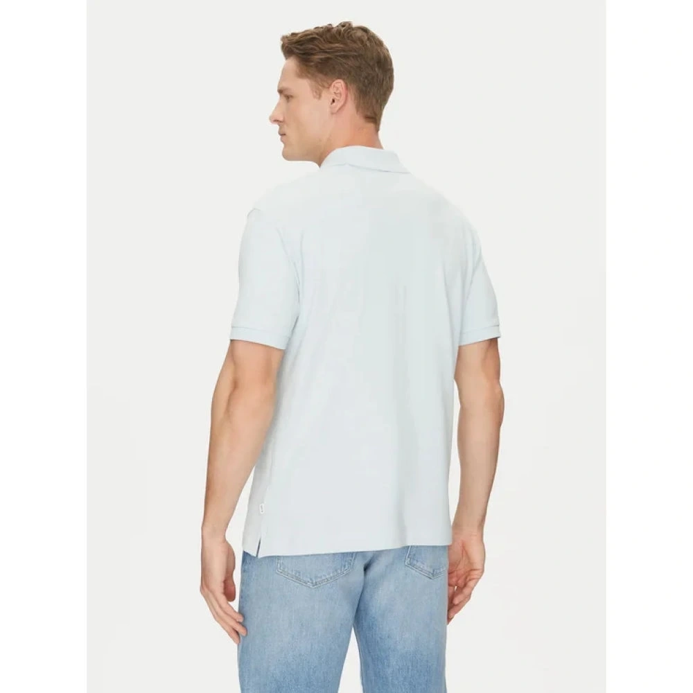 Guess Erkek Mavi Nakışlı Polo Tişört