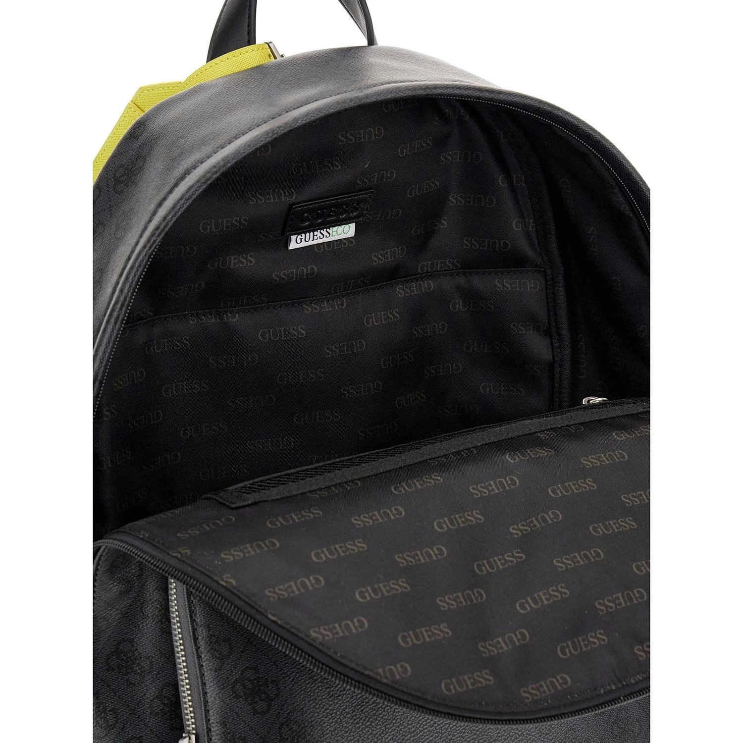 Guess Erkek Siyah Sarı Milano Kompakt Sırt Çantası