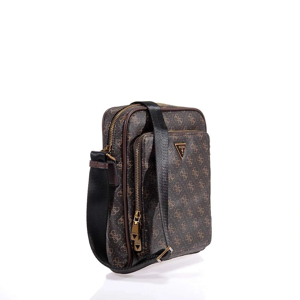 Guess Erkek Kahverengi Milano Üstten Fermuarlı Ön Cepli Cros