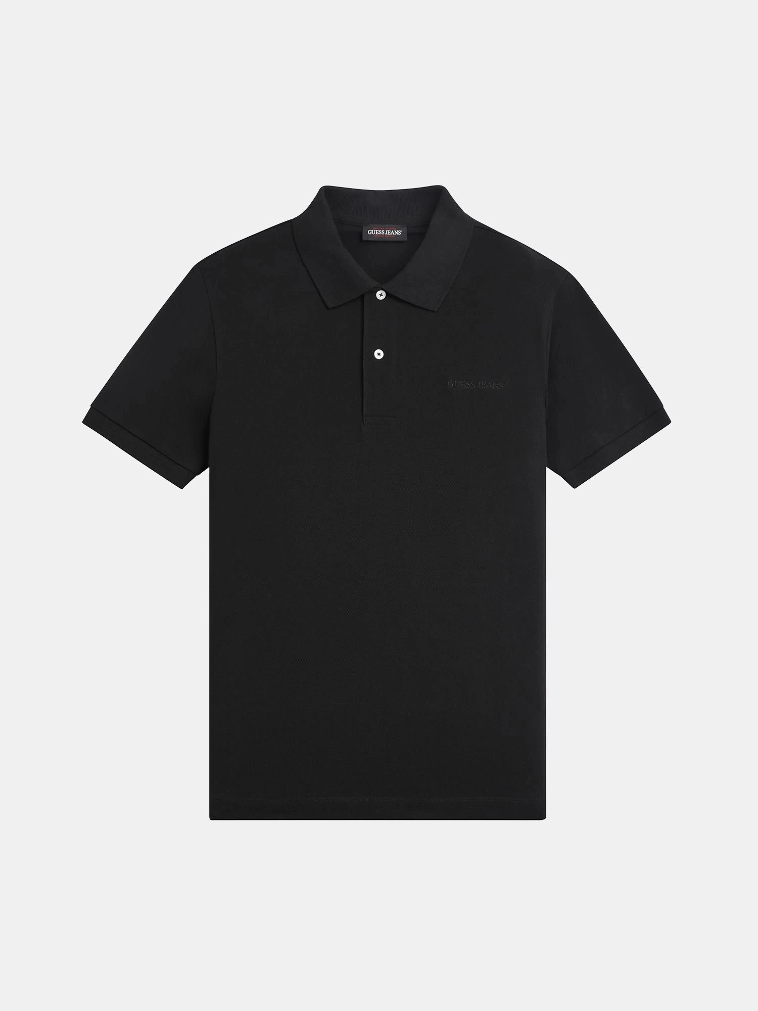Guess Erkek Siyah Nakışlı Polo Tişört