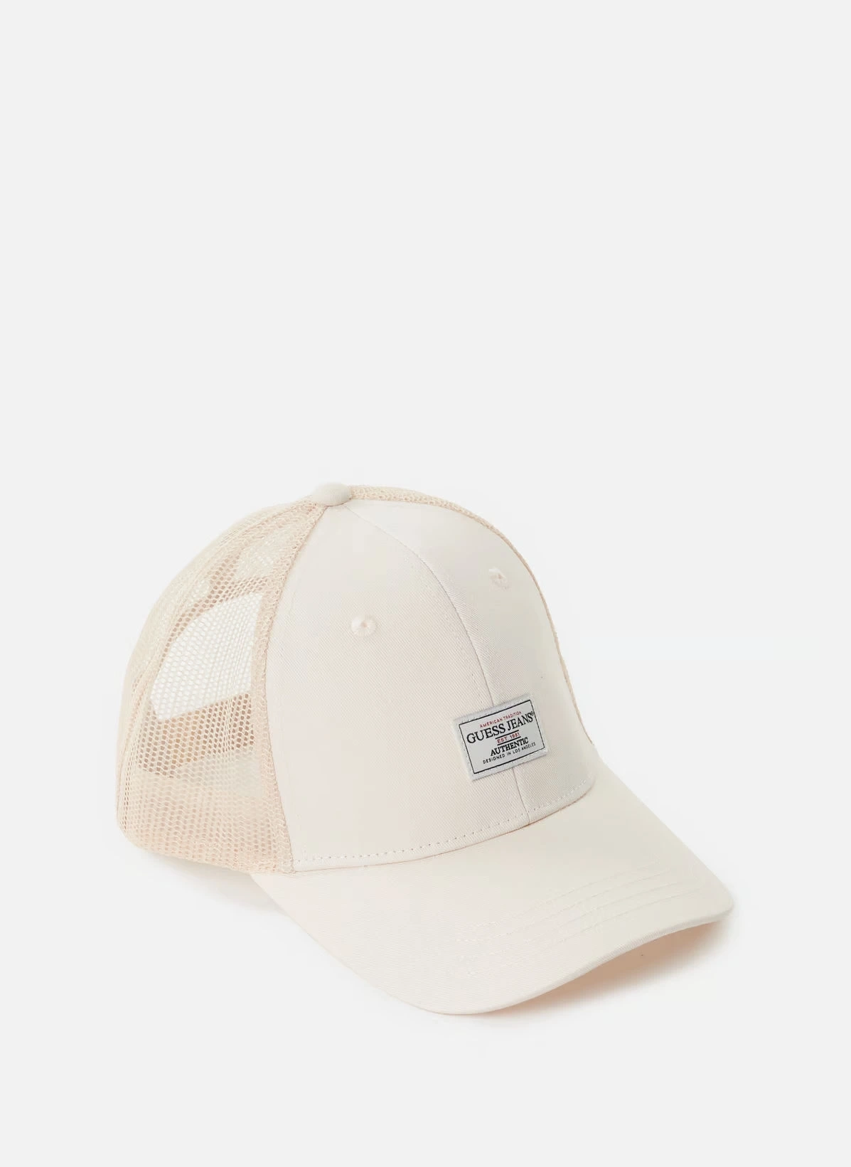 Guess Erkek Krem Vintage Trucker Şapka