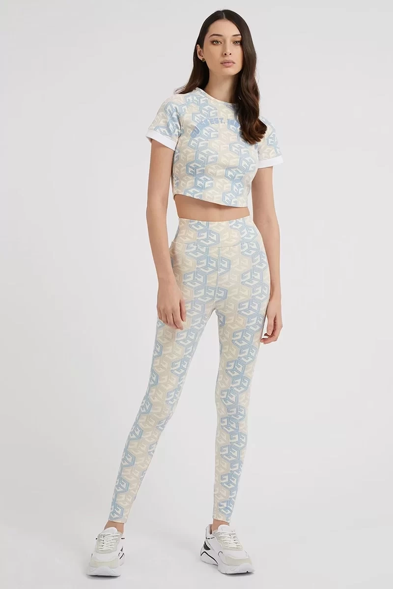 Guess G cube Logolu Crop Top Kadın