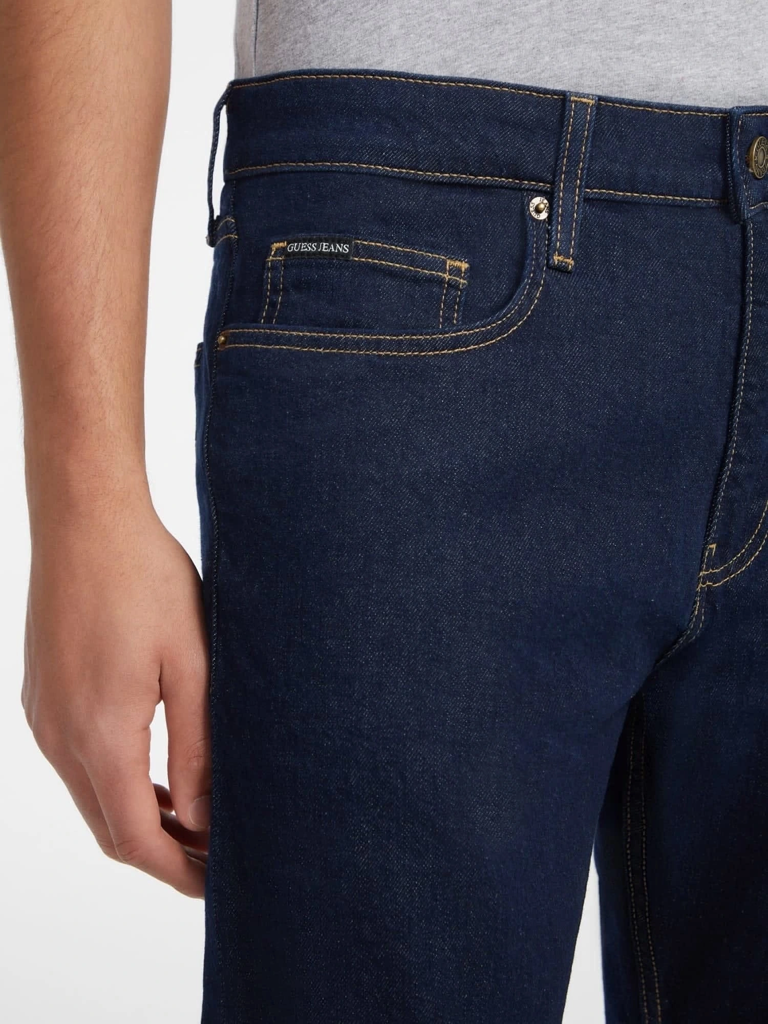 Guess Jeans Erkek G14 Normal Bel Slim Lacivert Kot Pantolon