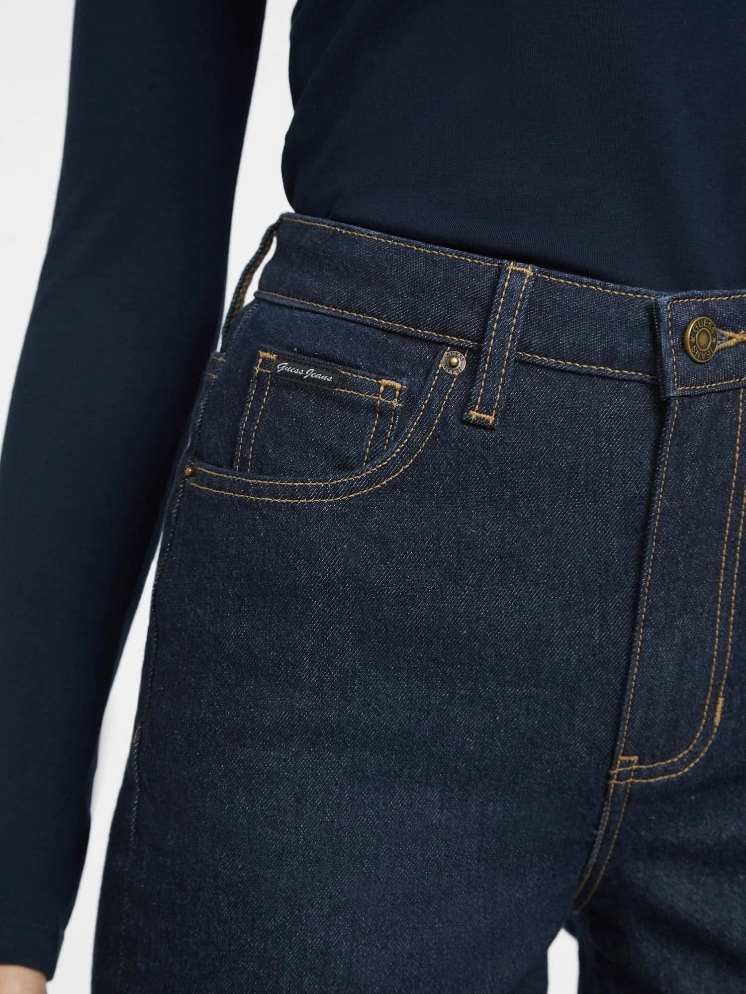 Guess Jeans Kadın G06 Mom Jean Siyah Kot Pantolon