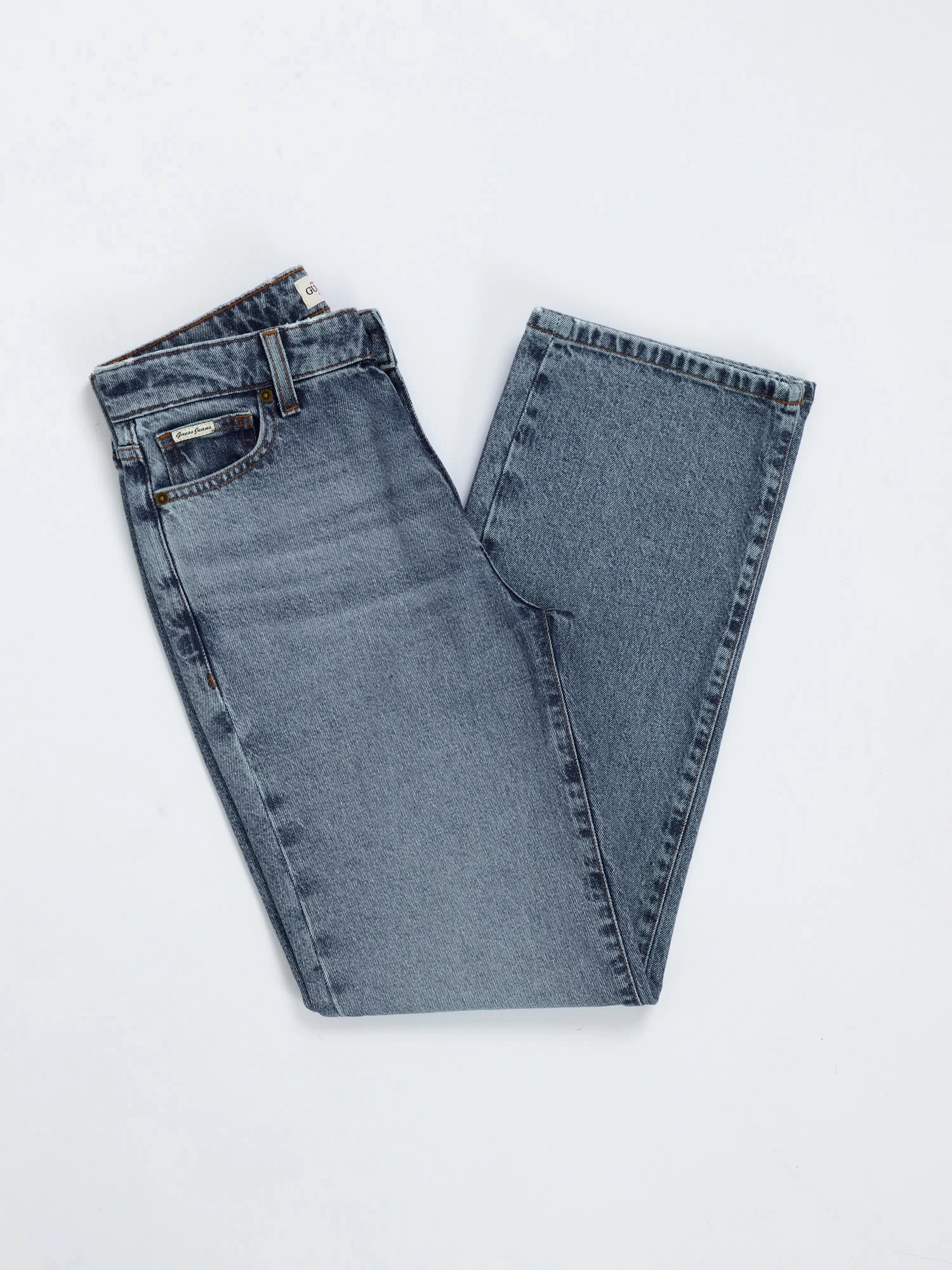 Guess Jeans Kadın G08 Straight Kesim Mavi Kot Pantolon