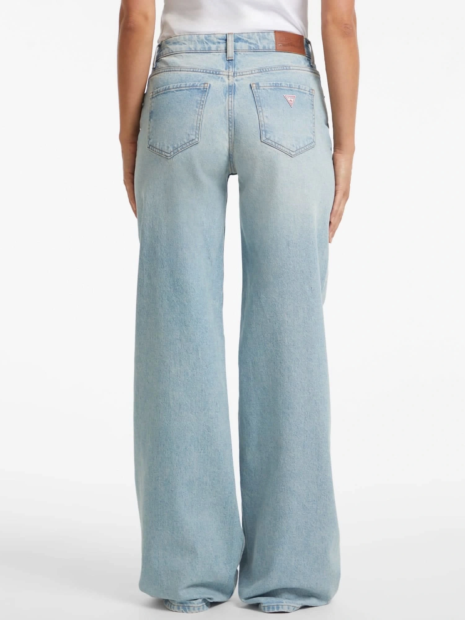 GUESS JEANS Kadın İspanyol Paça Wide-Leg Jean Mavi Denim