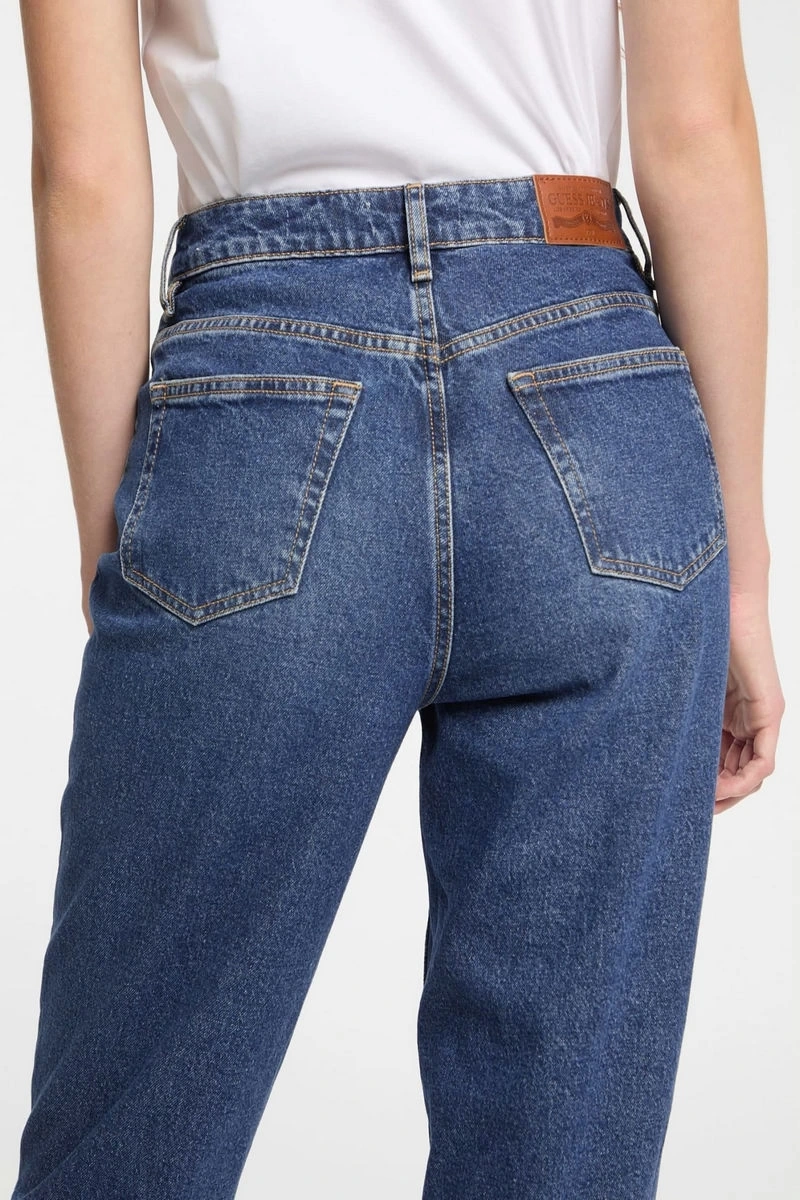 JEANS Kadın Relaxed Mom Fit Denim Jean Yüksek Bel