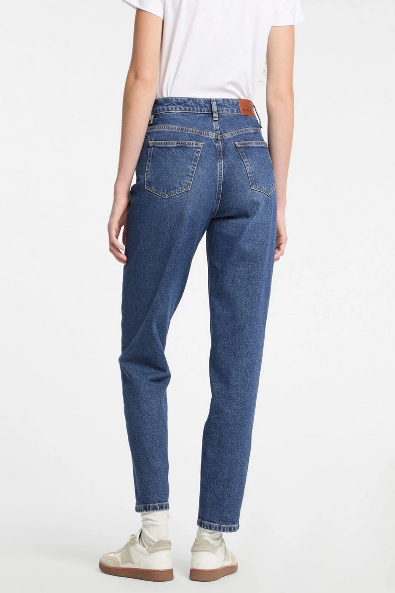 JEANS Kadın Relaxed Mom Fit Denim Jean Yüksek Bel