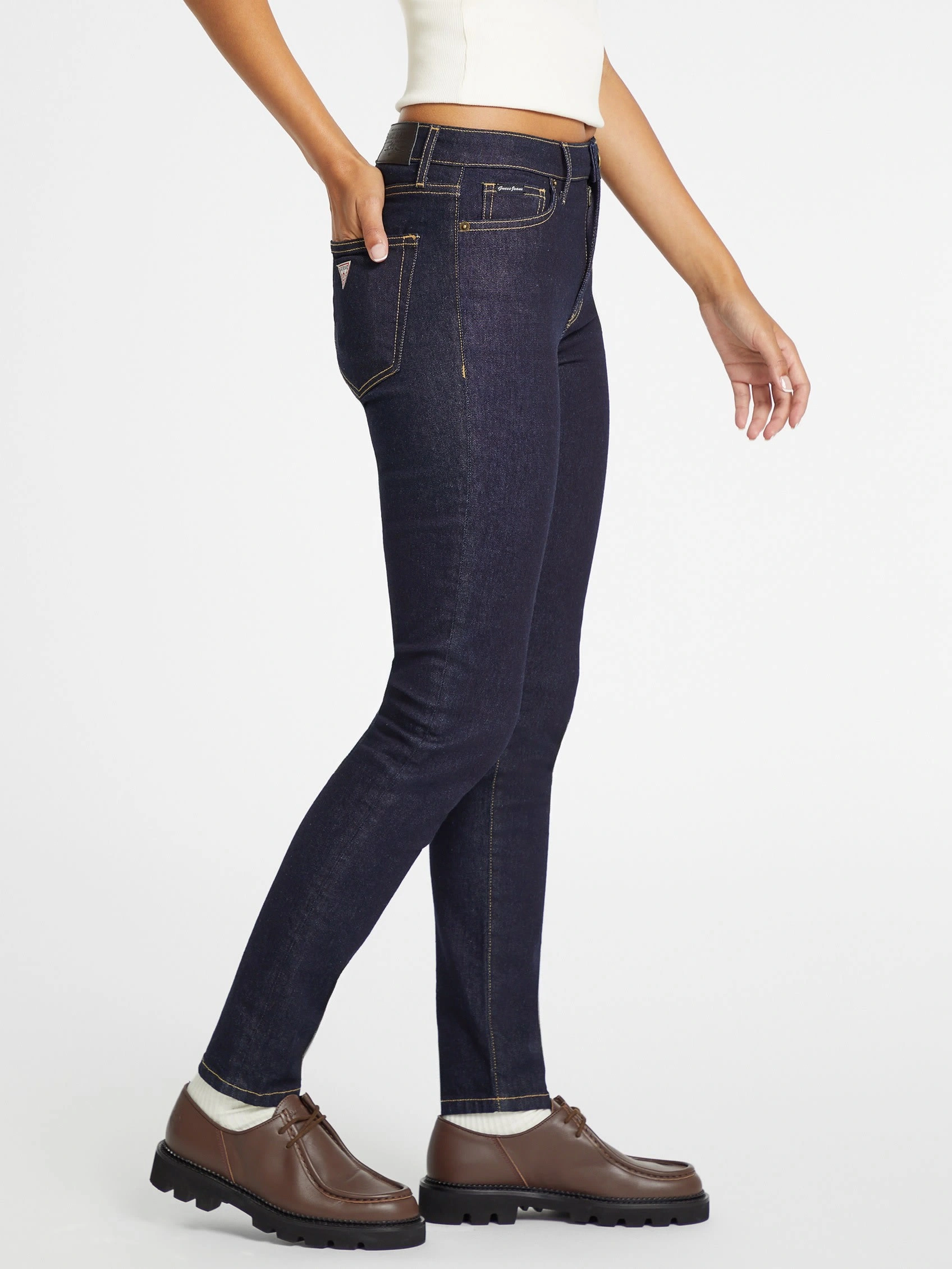 GUESS JEANS Kadın Yüksek Bel Skinny Denim Pantolon