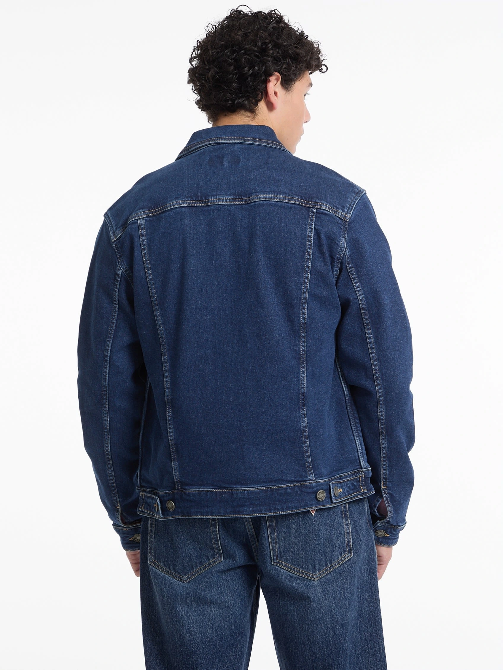 Guess  Jeans Mavi  Erkek Slim Fit  Trucker Ceket