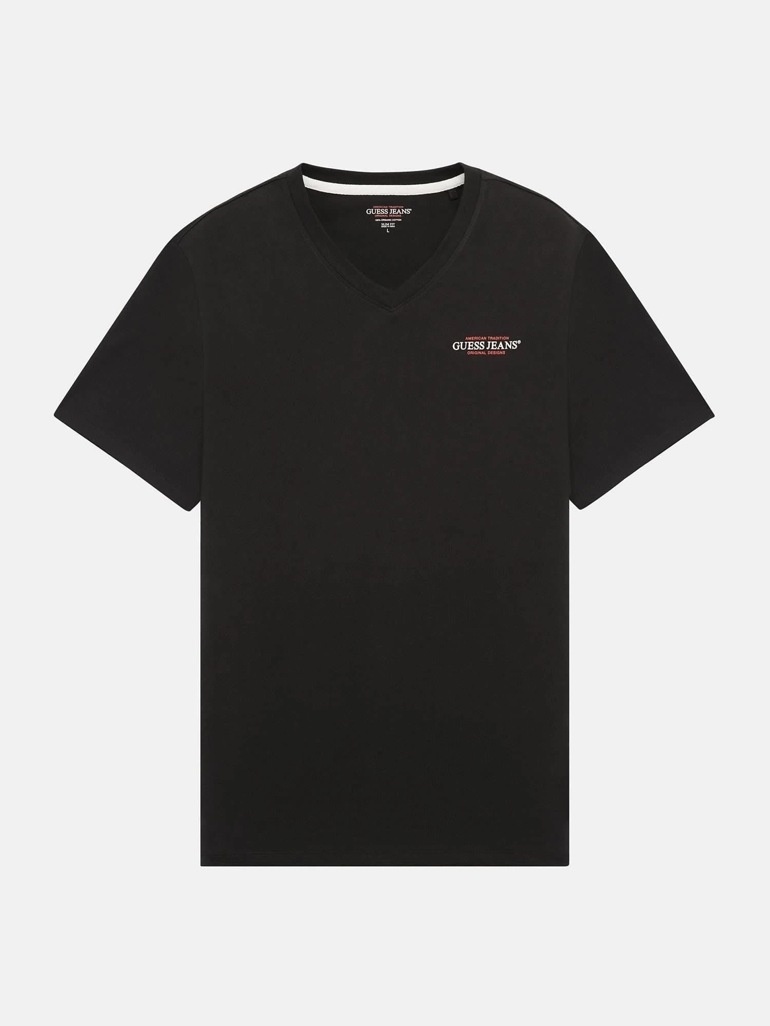 Guess Jeans Siyah  Erkek  Slim Fit  V Yaka T-Shirt