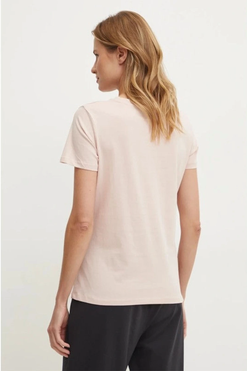 Guess Kadın Adele Önü Üçgen Logolu Pembe T-Shirt