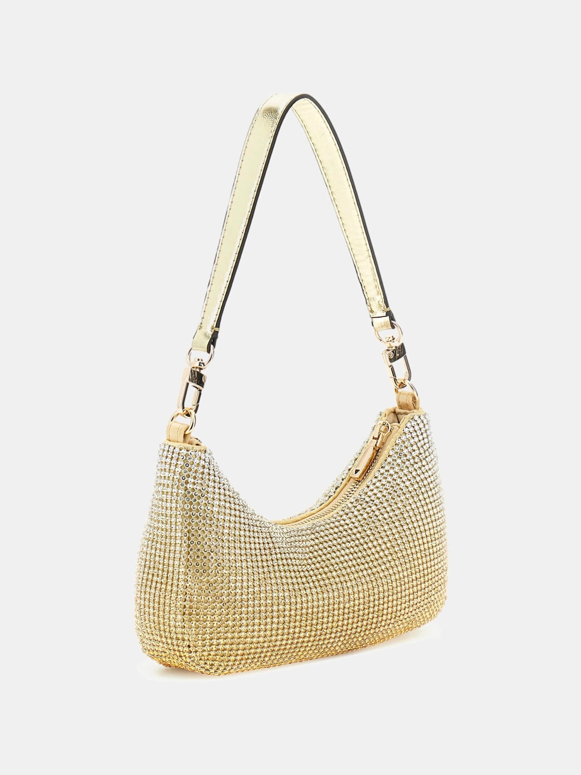 Guess Kadın Sarı Zalina Mini Üstten Fermuarlı Omuz Çantası