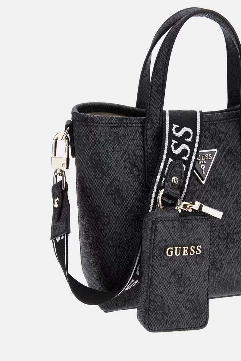 Guess Kadın Antrasit Latona 4G Logolu Mini El Çantası