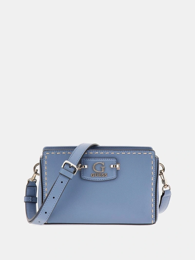 Guess Kadın Antrasit Nastra Mini Üstten Fermuarlı Crossbody