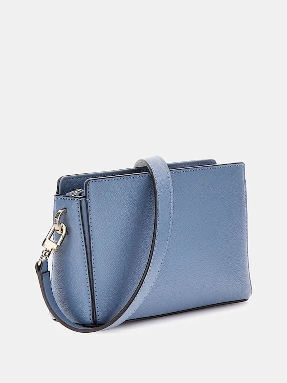 Guess Kadın Antrasit Nastra Mini Üstten Fermuarlı Crossbody