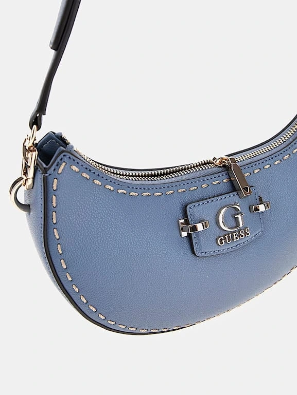 Guess Kadın Antrasit Nastra Üstten Fermuarlı Omuz Çantası