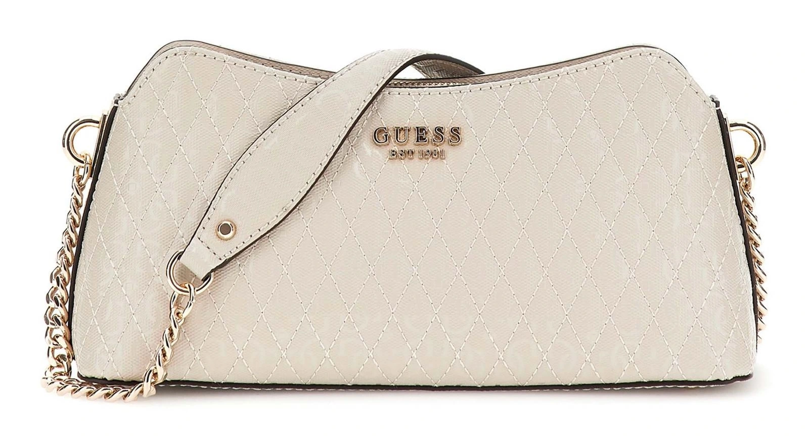 Guess Kadın  Bej  Betula Top Fermuarlı Omuz Çantası