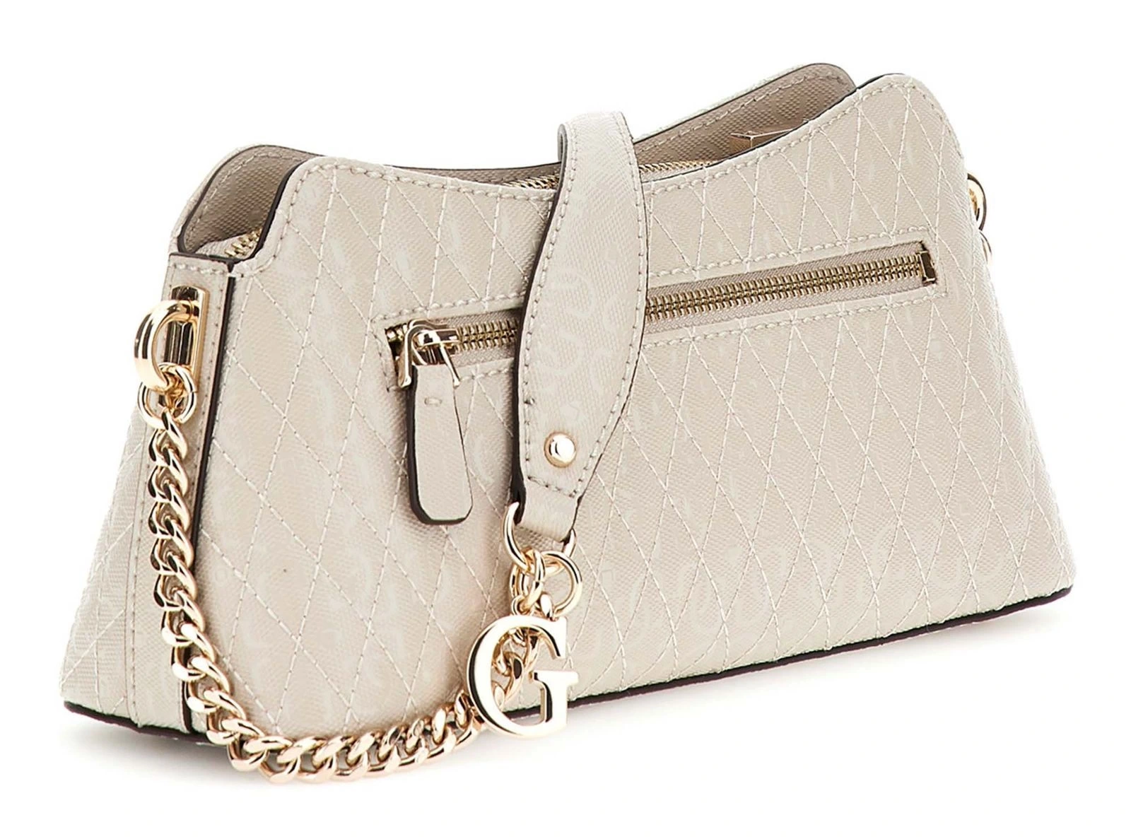 Guess Kadın  Bej  Betula Top Fermuarlı Omuz Çantası