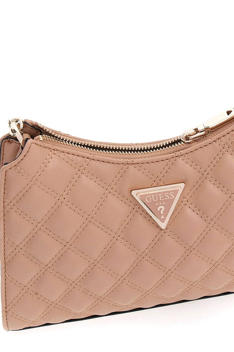 Guess Kadın Bej Giully Üstten Fermuarlı Omuz Çantası