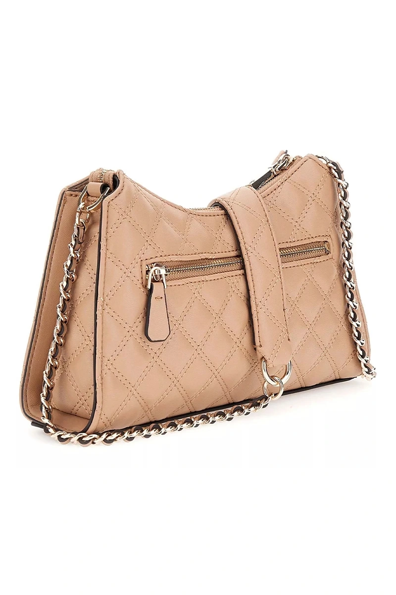 Guess Kadın Bej Giully Üstten Fermuarlı Omuz Çantası