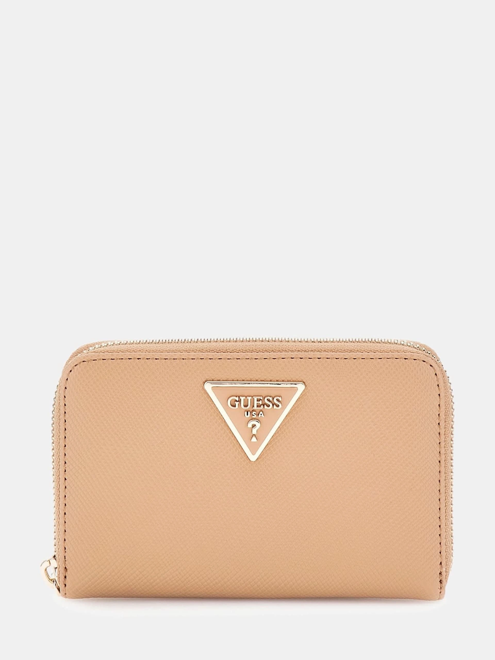Guess Kadın Bej Laurel Orta Boy Fermuarlı Cüzdan