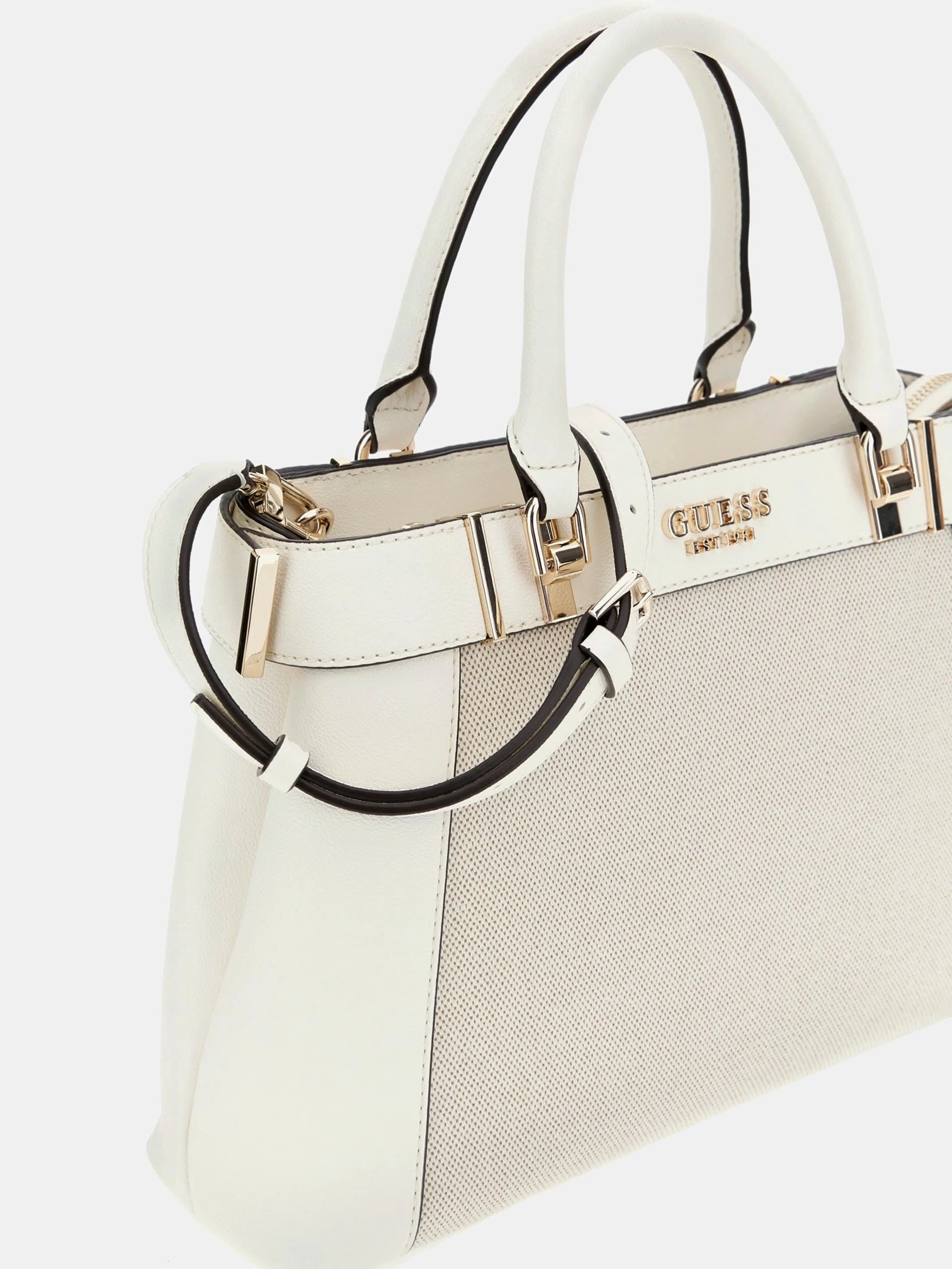 Guess Kadın Beyaz Anadela Üç Bölmeli Satchel Çanta