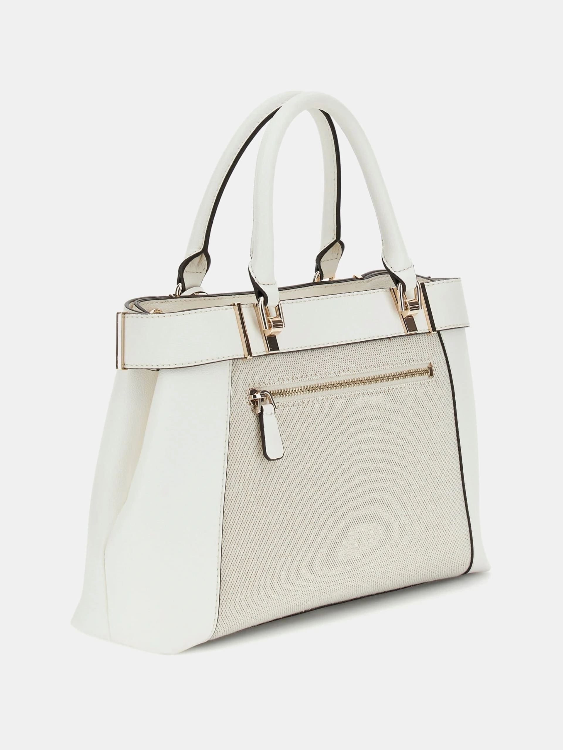 Guess Kadın Beyaz Anadela Üç Bölmeli Satchel Çanta