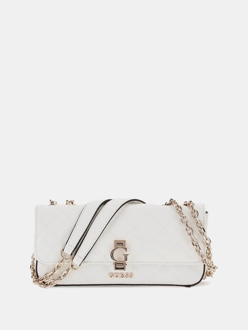 Guess Kadın Beyaz Bessey 4G Logolu Mini Çapraz Çanta