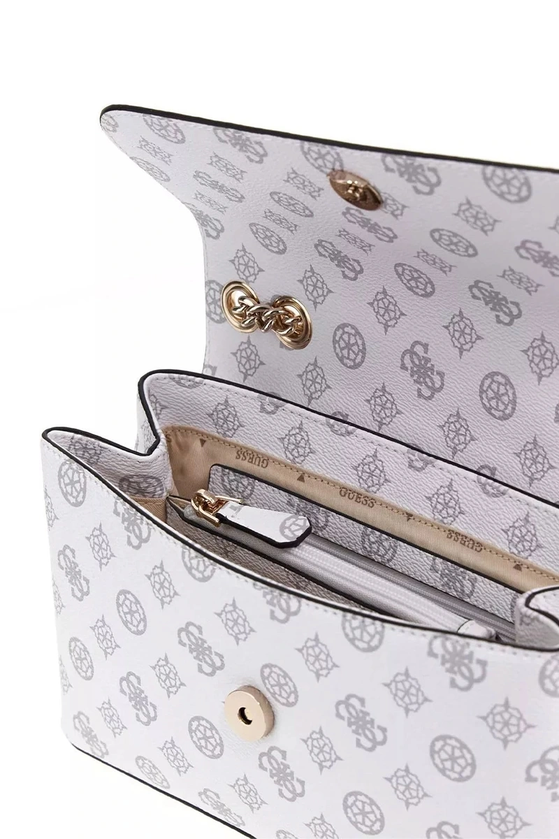 Guess Kadın Beyaz Eco Erica Dönüştürülebilir Flap Crossbody