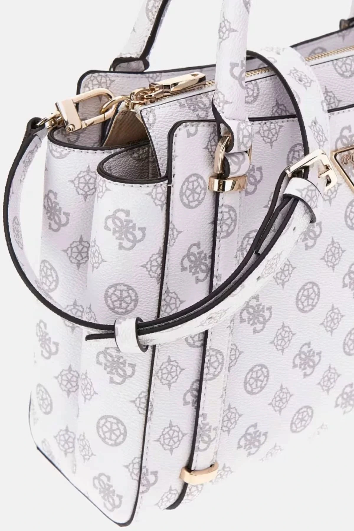 Guess Kadın Beyaz Eco Erica İki Bölmeli Satchel Çanta