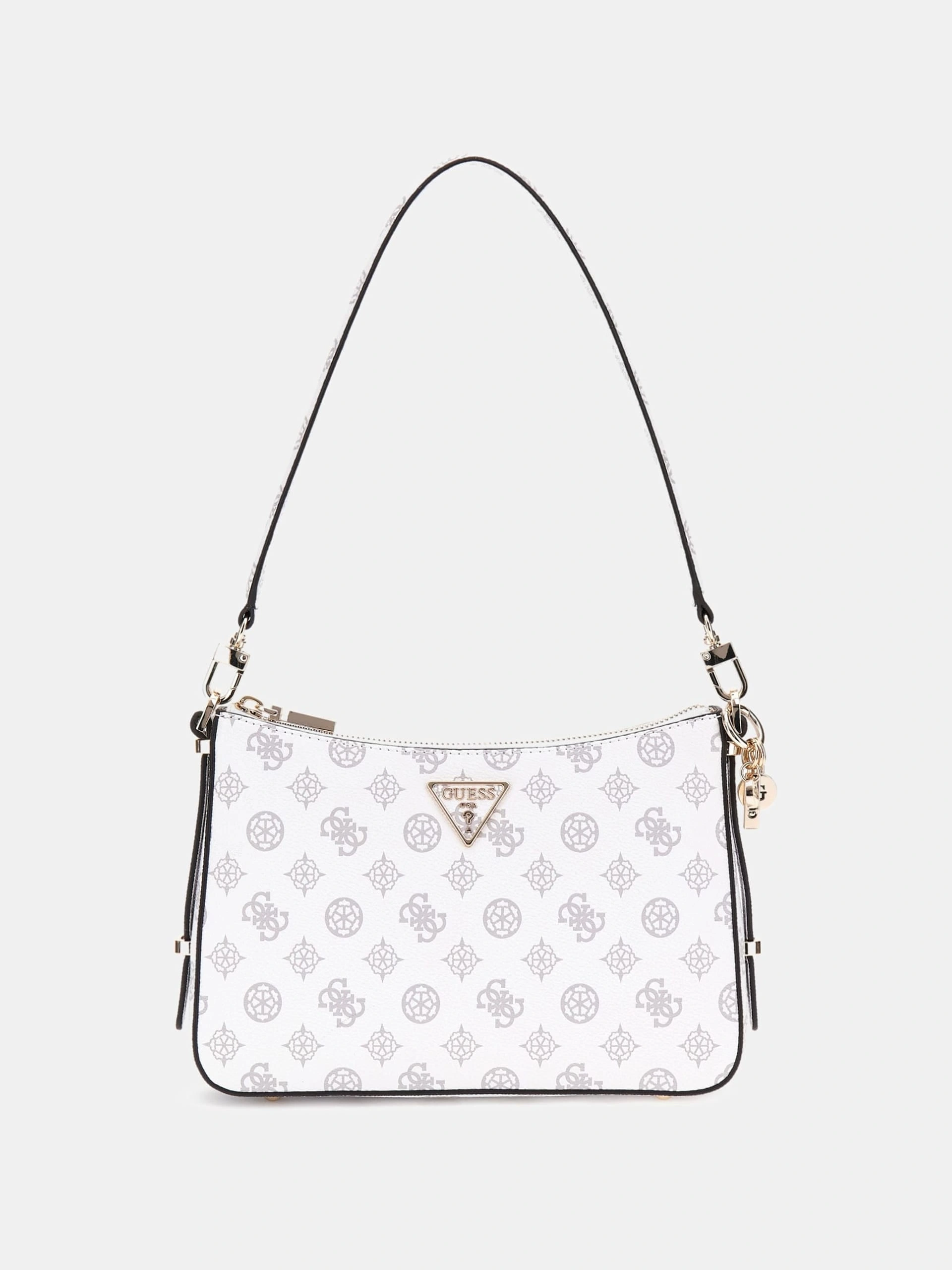 Guess Kadın Beyaz Eco Erica Üstten Fermuarlı Omuz Çantası